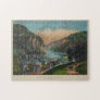 Vintage Pictorial Illustration of Harpers Ferry WV Jigsaw Puzzle