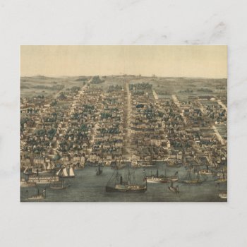 Vintage Pictorial Map Of Alexandria Va (1863) Postcard by Alleycatshirts at Zazzle