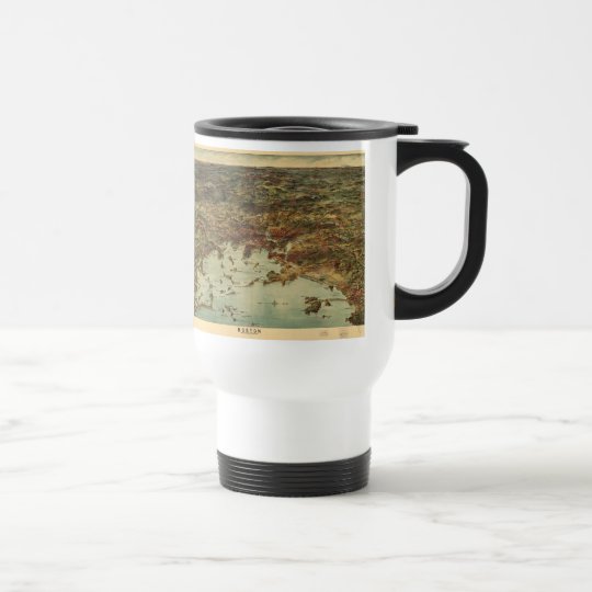 Vintage Pictorial Map of Boston (1905) Travel Mug