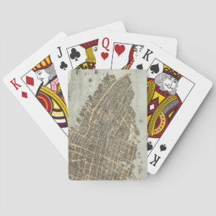 Vintage Pictorial Map of Charleston (1872) Poker Cards