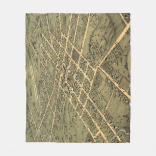 Vintage Pictorial Map of Huntsville Alabama (1871) Fleece Blanket