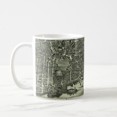 Vintage Pictorial Map of Marblehead MA 1882 Coffee Mug