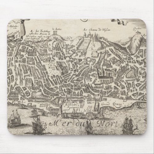 Vintage Pictorial Map of New York City 1672 Mouse Pad