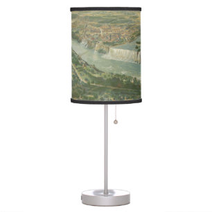 Vintage Pictorial Map of Niagara Falls NY (1893) Table Lamp