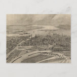 Vintage Pictorial Map of Providence RI (1896) Postcard