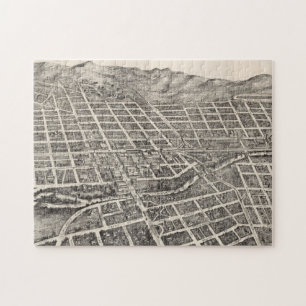 Vintage Pictorial Map of Reno Nevada (1907) Jigsaw Puzzle