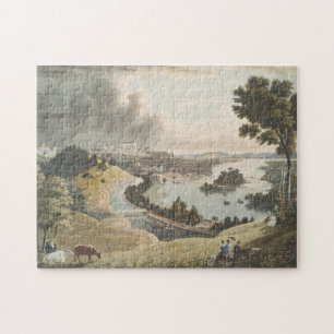 Vintage Pictorial Map of Richmond VA (1834) Jigsaw Puzzle