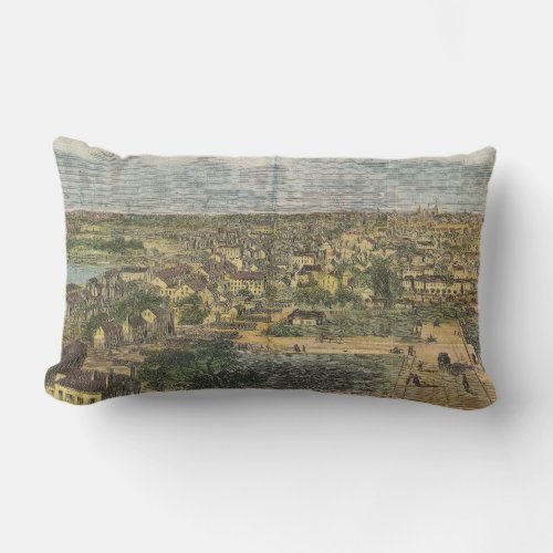 Vintage Pictorial Map of Richmond Virginia 1862 Lumbar Pillow