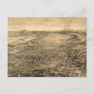 Vintage Pictorial Map of San Jose CA (1869) Postcard