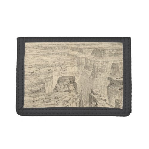 Vintage Pictorial Map of The Grand Canyon 1895 Trifold Wallet
