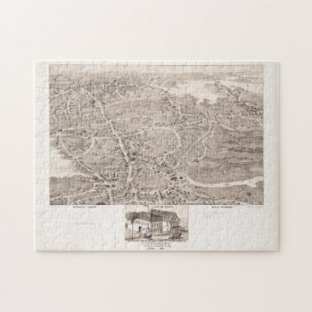 Vintage Pictorial Map Of Weymouth Ma (1880) Jigsaw Puzzle by Alleycatshirts at Zazzle