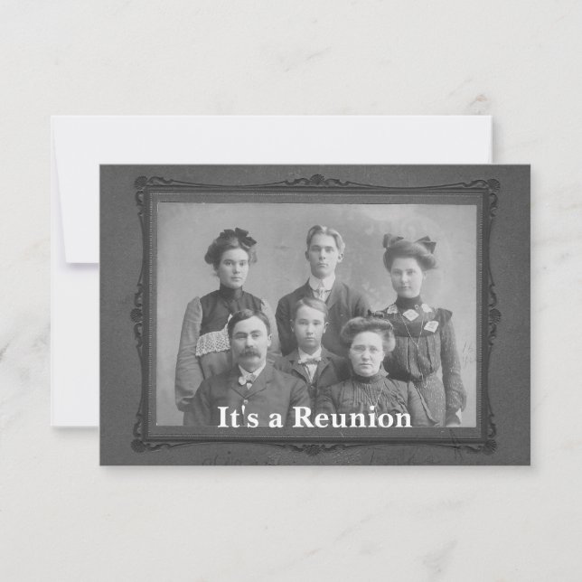 Vintage Picture Family Reunion Invitation (Front)