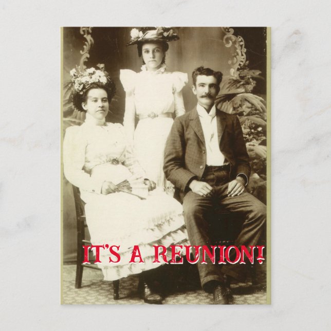 Vintage Picture for Family Reunion Postcard (Front)
