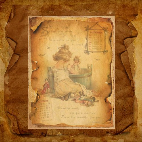 Vintage Picture Grungy Scrapbook Paper