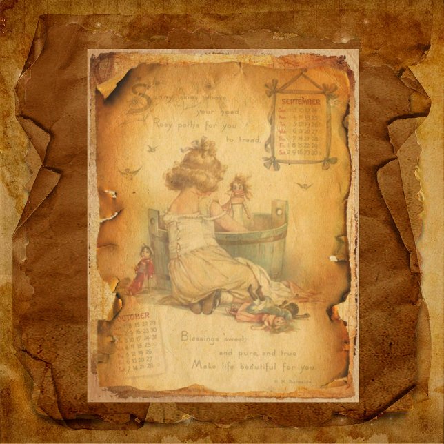 Vintage Picture Grungy Scrapbook Paper (Creator Uploaded)
