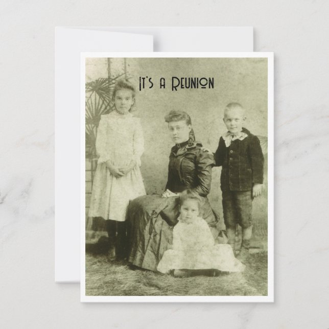 Vintage Picture Reunion Invitation (Front)