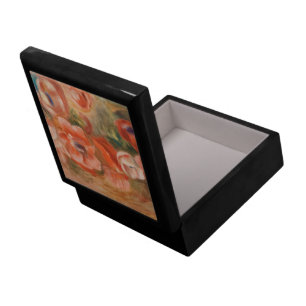 Vintage Pierre Auguste Renoir Blue Pink Anemones Gift Box