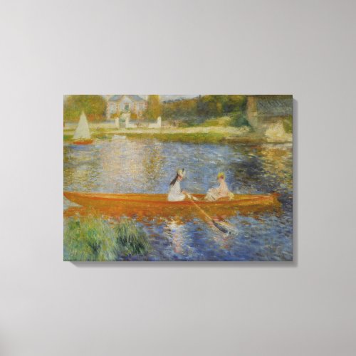 Vintage Pierre Auguste Renoir Boating on the Seine Canvas Print