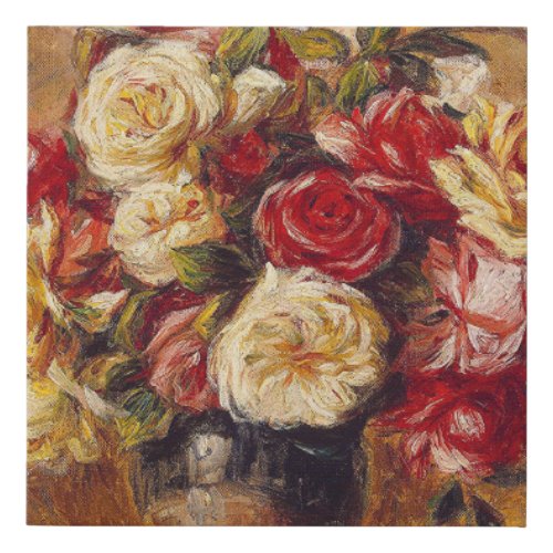 Vintage Pierre Auguste Renoir Bouquet of Roses  Faux Canvas Print