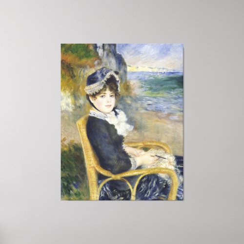 Vintage Pierre Auguste Renoir By The Seashore Canvas Print