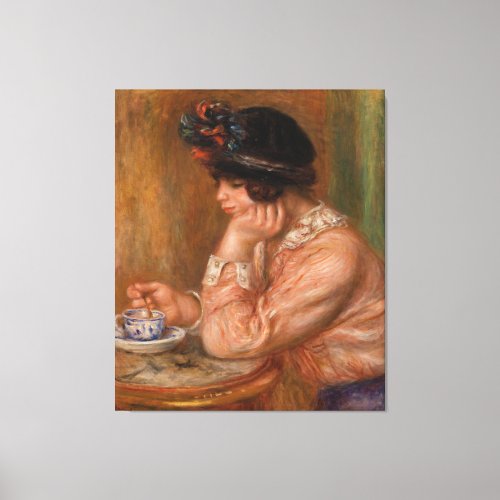 Vintage Pierre Auguste Renoir Cup of Chocolate Canvas Print