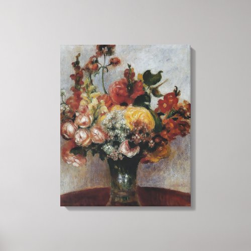 Vintage Pierre Auguste Renoir Flowers in a Vase  Canvas Print