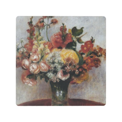 Vintage Pierre Auguste Renoir Flowers in a Vase    Metal Print