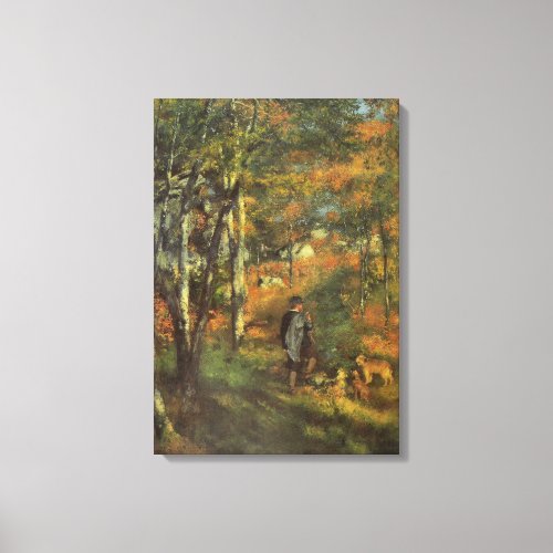 Vintage Pierre Auguste Renoir Hunting in the Fores Canvas Print