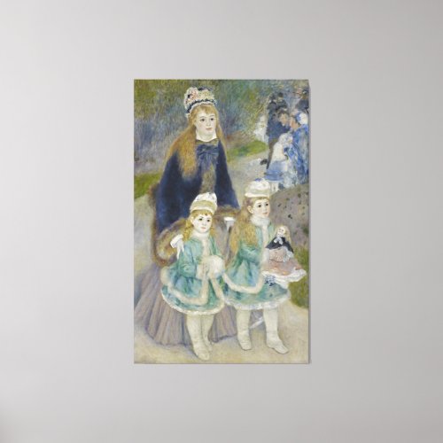 Vintage Pierre Auguste Renoir La Promenade Canvas Print