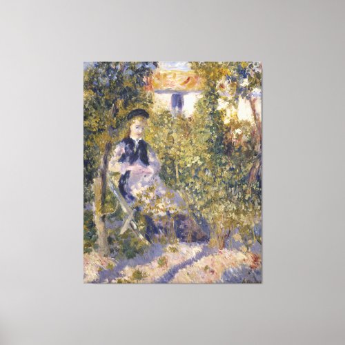 Vintage Pierre Auguste Renoir Nini In The Garden Canvas Print