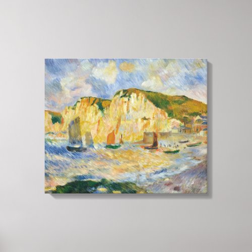 Vintage Pierre Auguste Renoir Sea and Cliffs Canvas Print