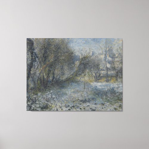 Vintage Pierre Auguste Renoir Snow Covered Landsca Canvas Print