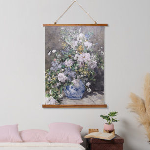 Vintage Pierre Auguste Renoir Spring Bouquet Hanging Tapestry