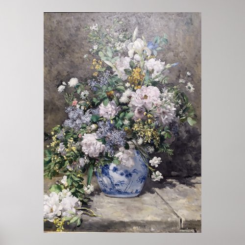Vintage Pierre Auguste Renoir Spring Bouquet    Poster