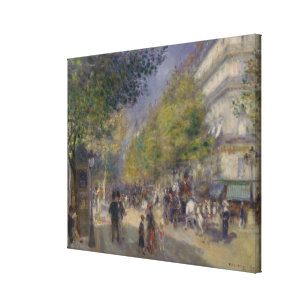 Vintage  Pierre Auguste Renoir The Grands Boulevar Canvas Print
