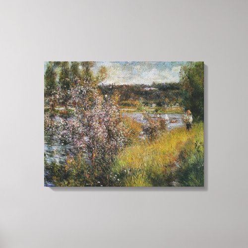 Vintage Pierre Auguste Renoir The Seine at Chatou Canvas Print