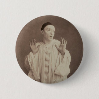 Vintage Pierrot Clown Button