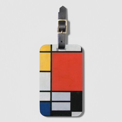 Vintage Piet Mondrian Composition retro Luggage Tag