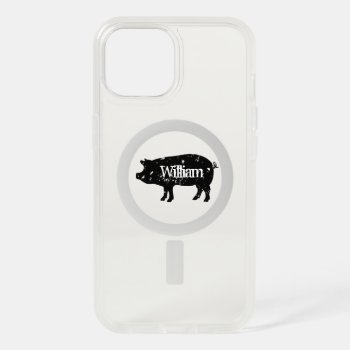 Vintage Pig Animal Iphone 15 Otterbox Casing by cookinggifts at Zazzle