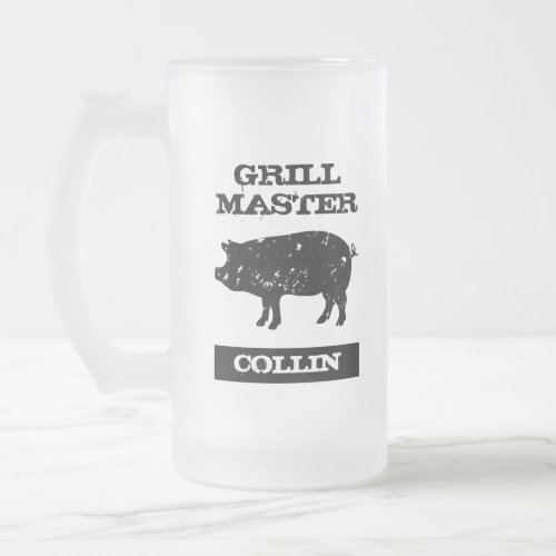 Vintage pig Grill Master beer stein gift for men