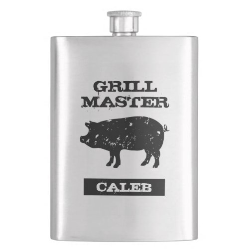 Vintage pig grillmaster Fathers day gift flask