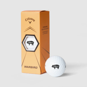Vintage pig silhouette custom Callaway golf balls