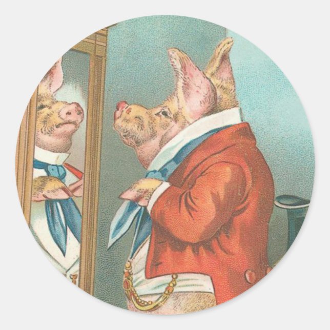 Vintage Pig Stickers (Front)