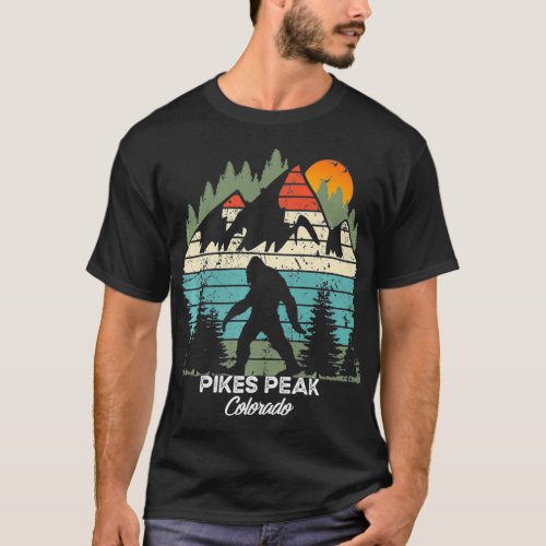 Vintage Pikes Peak Colorado National Park Retro 80 T_Shirt