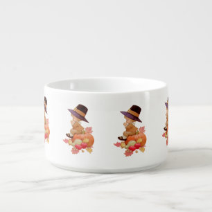Vintage Pilgrim Boy Praying on Pumpkin Mug/ Bowl