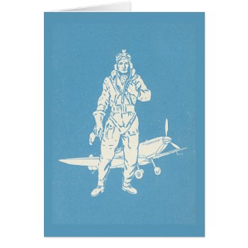 Vintage Pilot And Airplane Art by Kinder_Kleider at Zazzle