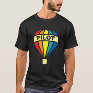 Vintage Pilot Hot Air Balloon   Flying Hot Air Bal T-Shirt