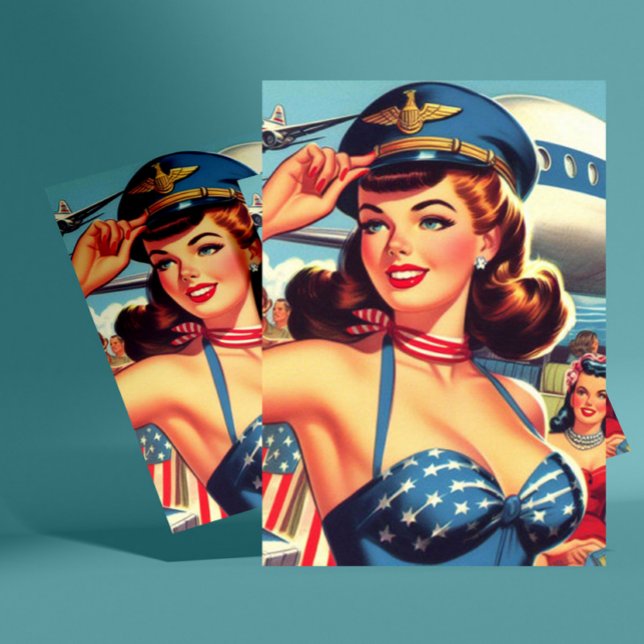 Vintage Pilot Pin-up Postcard (Creator Uploaded)