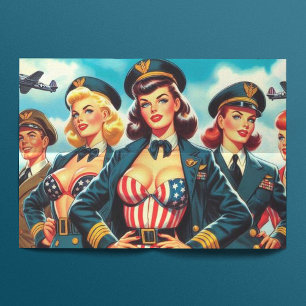 Vintage Pilot Pin-up Tissue Paper