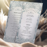 Vintage Pimpernel Wedding Program William Morris<br><div class="desc">Indulge in a touch of timeless elegance on your special day with our wedding program adorned with the renowned Pimpernel pattern by William Morris. This vintage design, accentuated with faux foil details, blends effortlessly with modern aesthetics to evoke a sense of classic sophistication. The gentle curves and organic forms characteristic...</div>